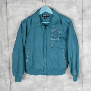 Vintage Turquoise Bomber Jacket | Marc Buchanan Pelle Pelle