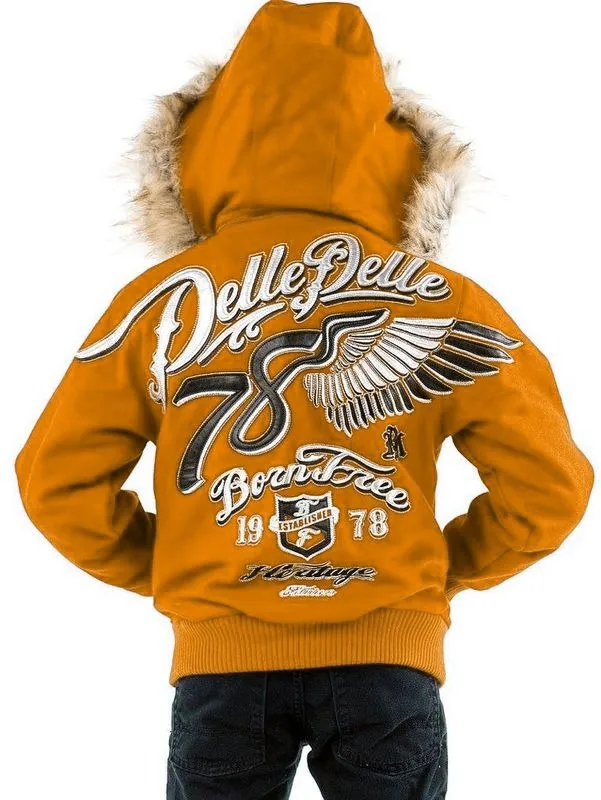 Pelle Pelle 78 Born Free Mustard Kids Wool Jacket