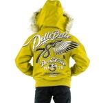 Pelle Pelle Kids 78 Born Free Yellow Wool Jacket