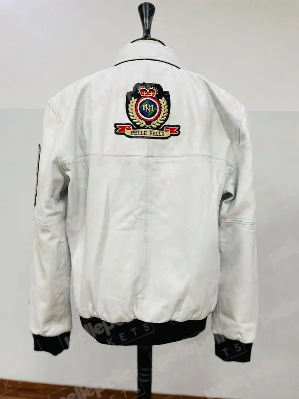 Pelle Pelle 1978 White Leather Jacket