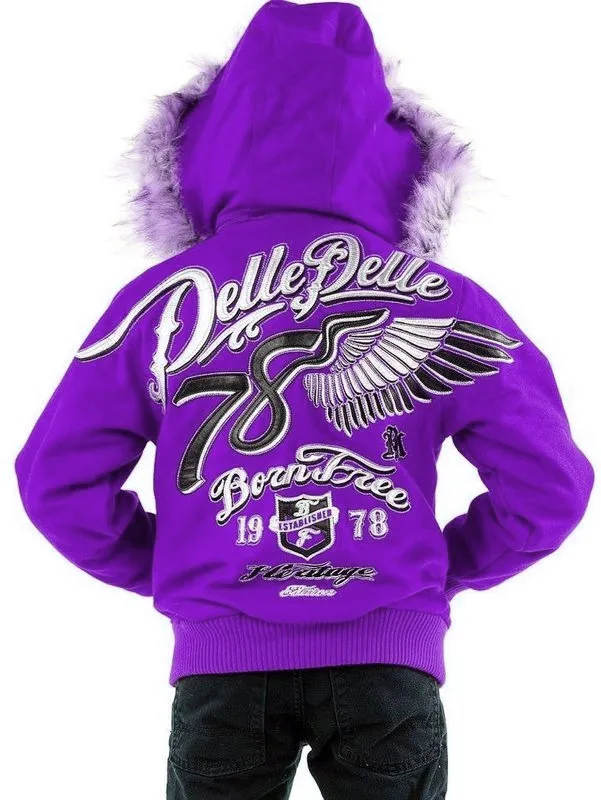 Pelle Pelle Kids 78 Born Free Purple | Wool Jacket