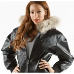 Pelle Pelle Stunning Fur Hooded Black Jacket