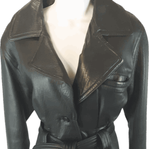 80’s Cropped Cinched Waist Leather Jacket Pelle Pelle Store