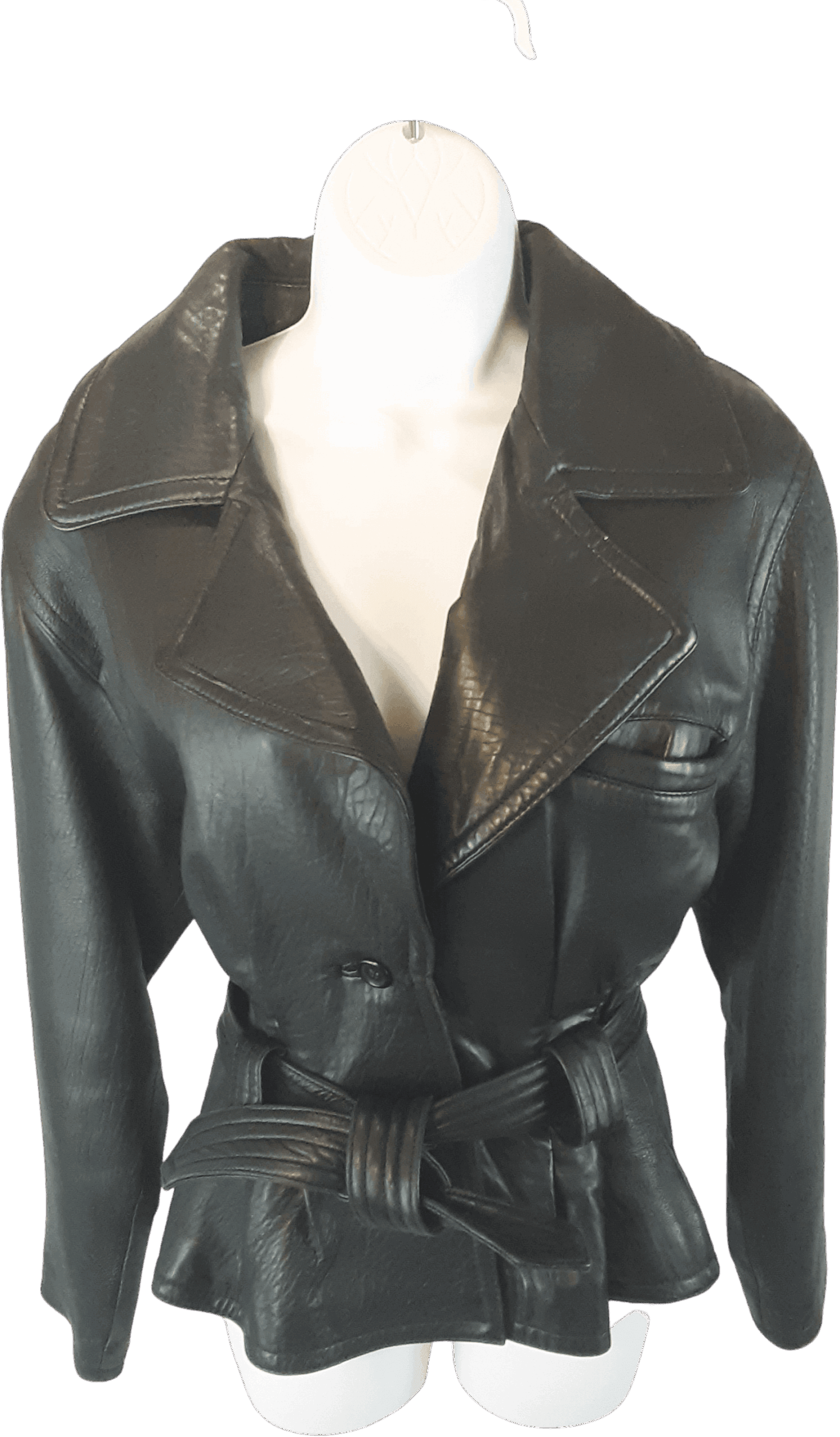 80’s Cropped Cinched Waist Leather Jacket Pelle Pelle Store