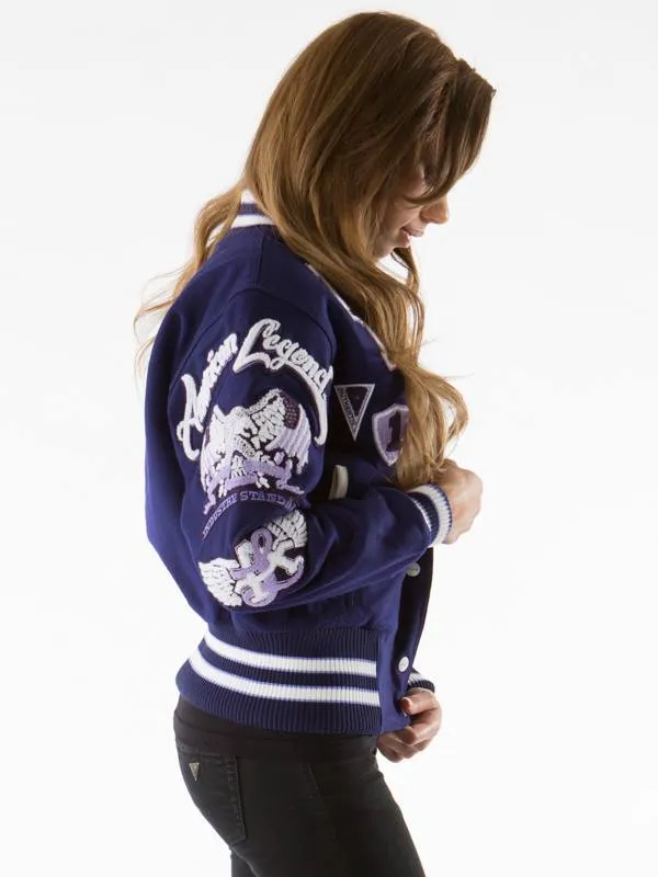 Blue Varsity Jacket Pelle Pelle Store view 2