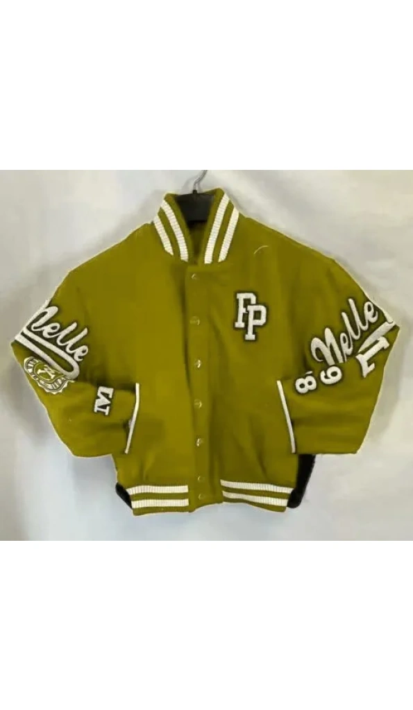Bold Pelle Pelle Green Leather Jacket | Abstract Pattern Jacket
