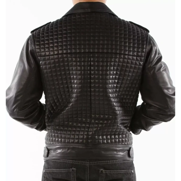 Pelle Pelle Black Biker Leather Jacket, Fashion, Edgy Style, Leather Jacket, Premium Quality, Houndstooth Design, Craftsmanship, Unique Outerwear, Rebellious Attitude, Personal Style, Black Jacket