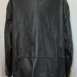 Pelle Pelle Black Leather Coat | Full Zip