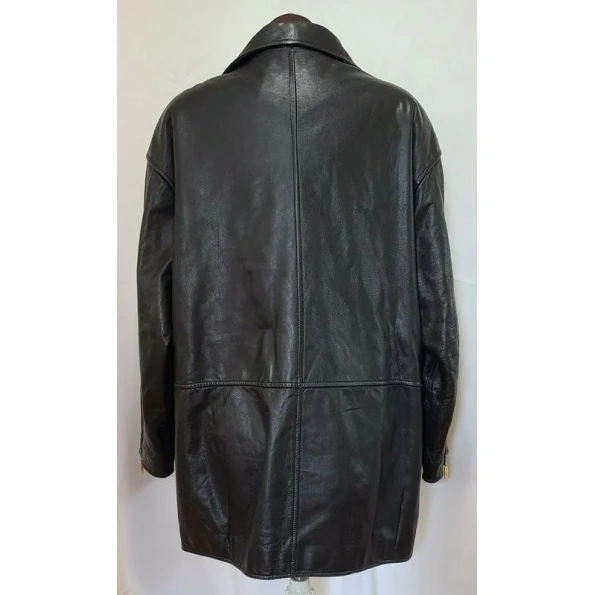 Pelle Pelle Black Leather Coat, Fashion, Elegance, Leather Coat, Premium Quality, Timeless Style, Craftsmanship, Luxury Outerwear, Iconic Design, Classic Charm, Versatile Look, Black Full Zip Coat