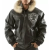 Pelle-Pelle-Black-PP-Crest-Fur-Hood-Leather-Jacket,pelle-pelle-jacket,pelle-pelle-store,pelle-pelle-leather-jacket