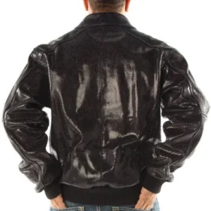 Pelle Pelle Black Python Jacket | Pelle Pelle Store view 1