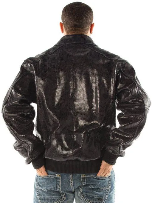 Pelle Pelle Black Python Jacket | Pelle Pelle Store