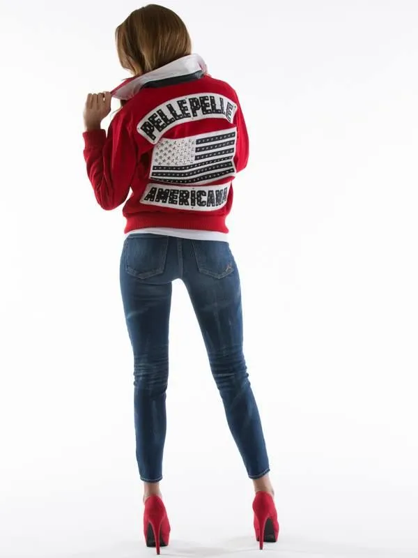 Americana Red Leather Jacket Pelle Pelle Jacket view 3