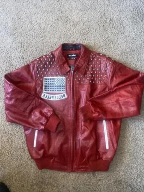 Americana Red Leather Jacket Pelle Pelle Jacket view 2