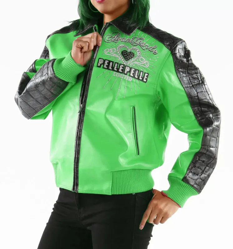 Garde  Strong 37 Years Green Leather Jacket Pelle Pelle Store view 2
