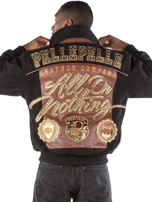 Exclusive Pelle Pelle All Or Nothing Black Brown Jacket