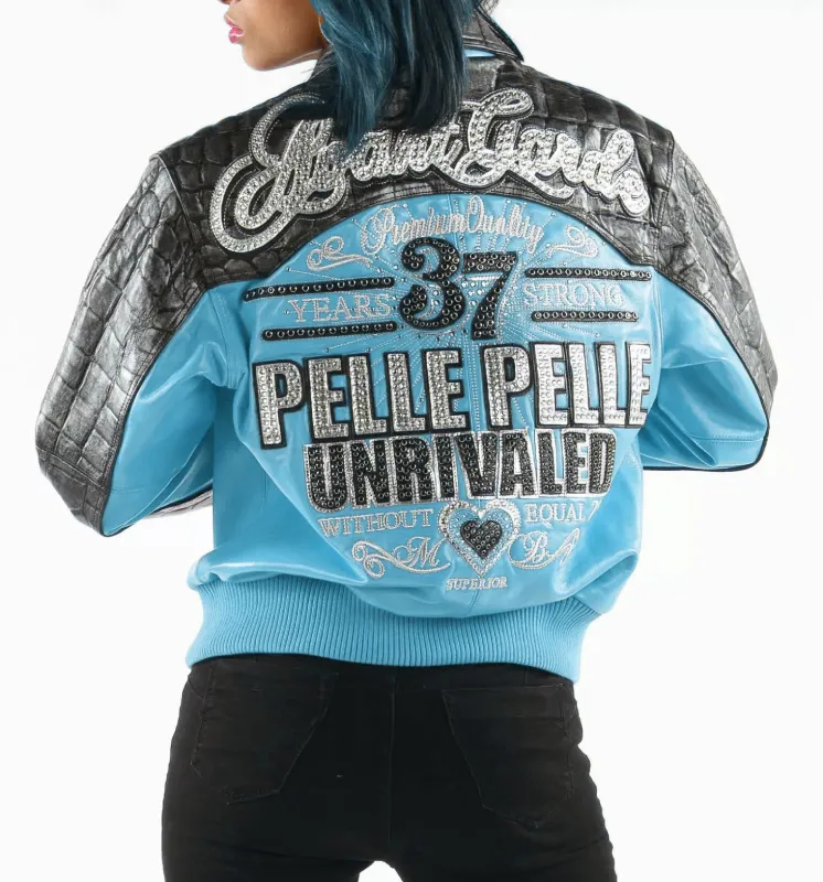 Garde 37 Years Strong Turquoise Leather Jacket Pelle Pelle