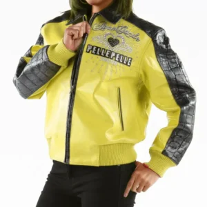 Strong Yellow Leather Jacket Avant Garde 37 Years view 2