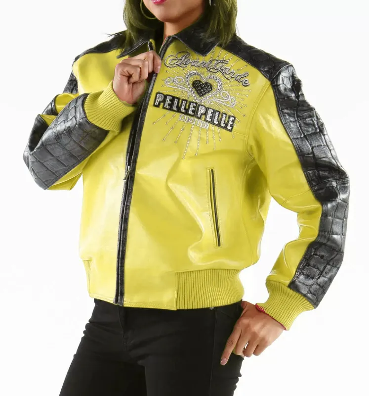 Strong Yellow Leather Jacket Avant Garde 37 Years view 2