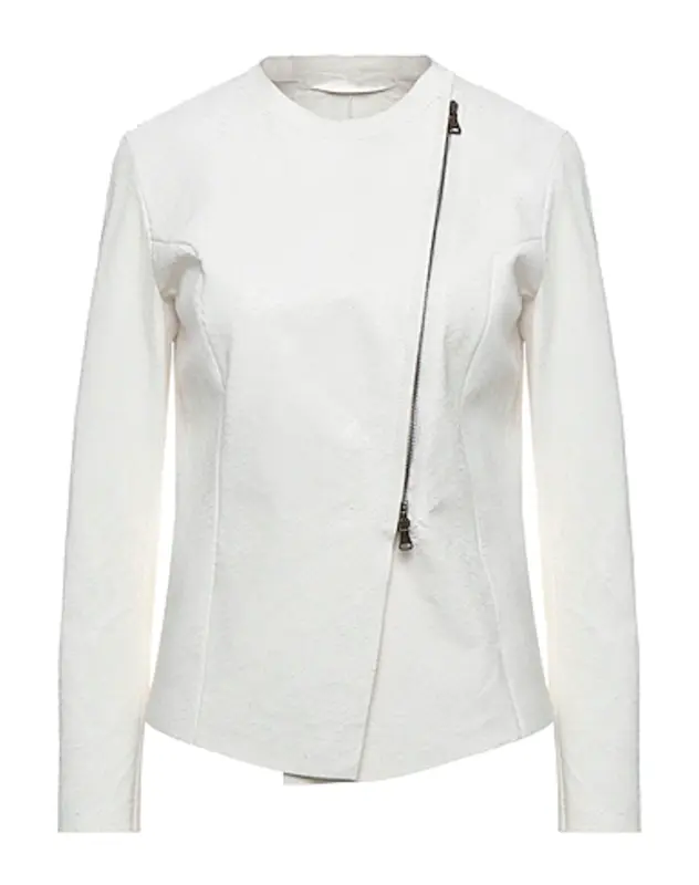 Amazing Ovine White Biker Jacket Pelle Pelle Store