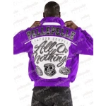 Pelle Pelle All or Nothing Purple Jacket, pelle pelle,pellepelle leather jacket,varsity jacket,pelle pelle wool jacket, pellepelle varsity jacket, pelle pelle soda club jacket