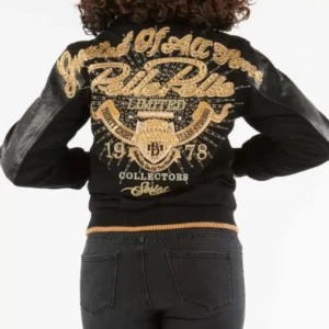 Greatest Of All Time Black Varsity Jacket Pelle Pelle Store