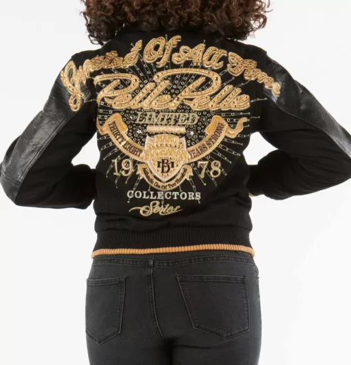 Greatest Of All Time Black Varsity Jacket Pelle Pelle Store