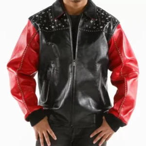 Black Red Born Free Studded Eagle Jacket Pelle Pelle Store view 2