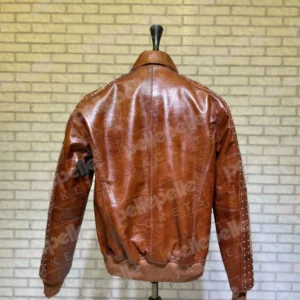 Bold Pelle Pelle Alligator Texture Leather Jacket view 2