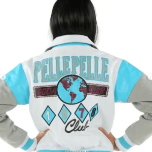 Blue and White Lightweight Jacket Pelle Pelle Store