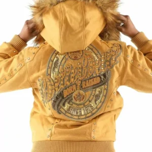 Raised Yellow Hooded Jacket Pelle Pelle Store view 1