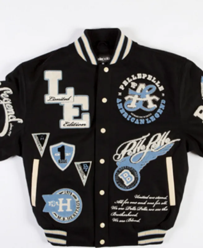 Pelle Pelle American Legend Black Varsity Jacket