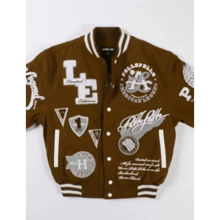 American Legend Brown Varsity Jacket, Pelle Pelle American Legend