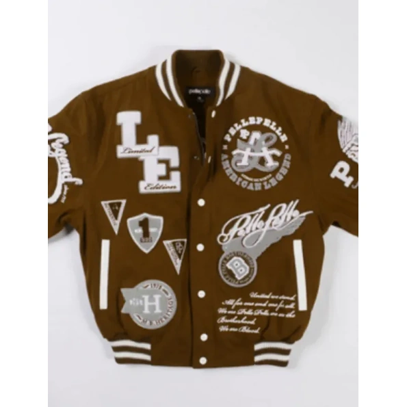 American Legend Brown Varsity Jacket, Pelle Pelle American Legend