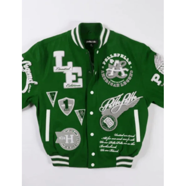 American Legend Dull Green Varsity Jacket, Pelle Pelle American Legend