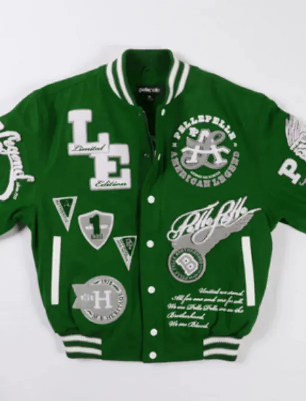 New Pelle Pelle American Legend Dull Green Varsity Jacket