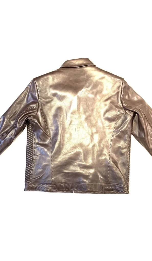Pelle Pelle Chocolate Weaved Bomber Jacket