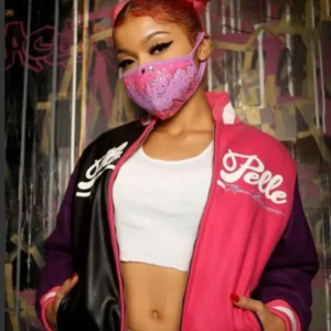 Pelle Pelle Black and Pink Leather Jacket | Wool Jacket view 1