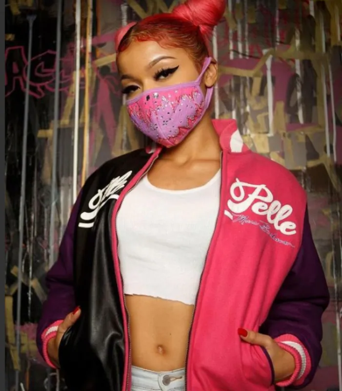 Pelle Pelle Black and Pink Leather Jacket | Wool Jacket