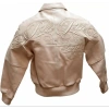 Pelle Pelle Embroidered Light Pink Leather Jacket