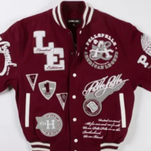 Pelle Pelle American Legend Maroon Varsity Jacket