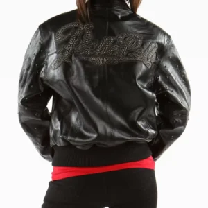 Authentic Pelle Pelle Encrusted Black Studded Leather Jacket