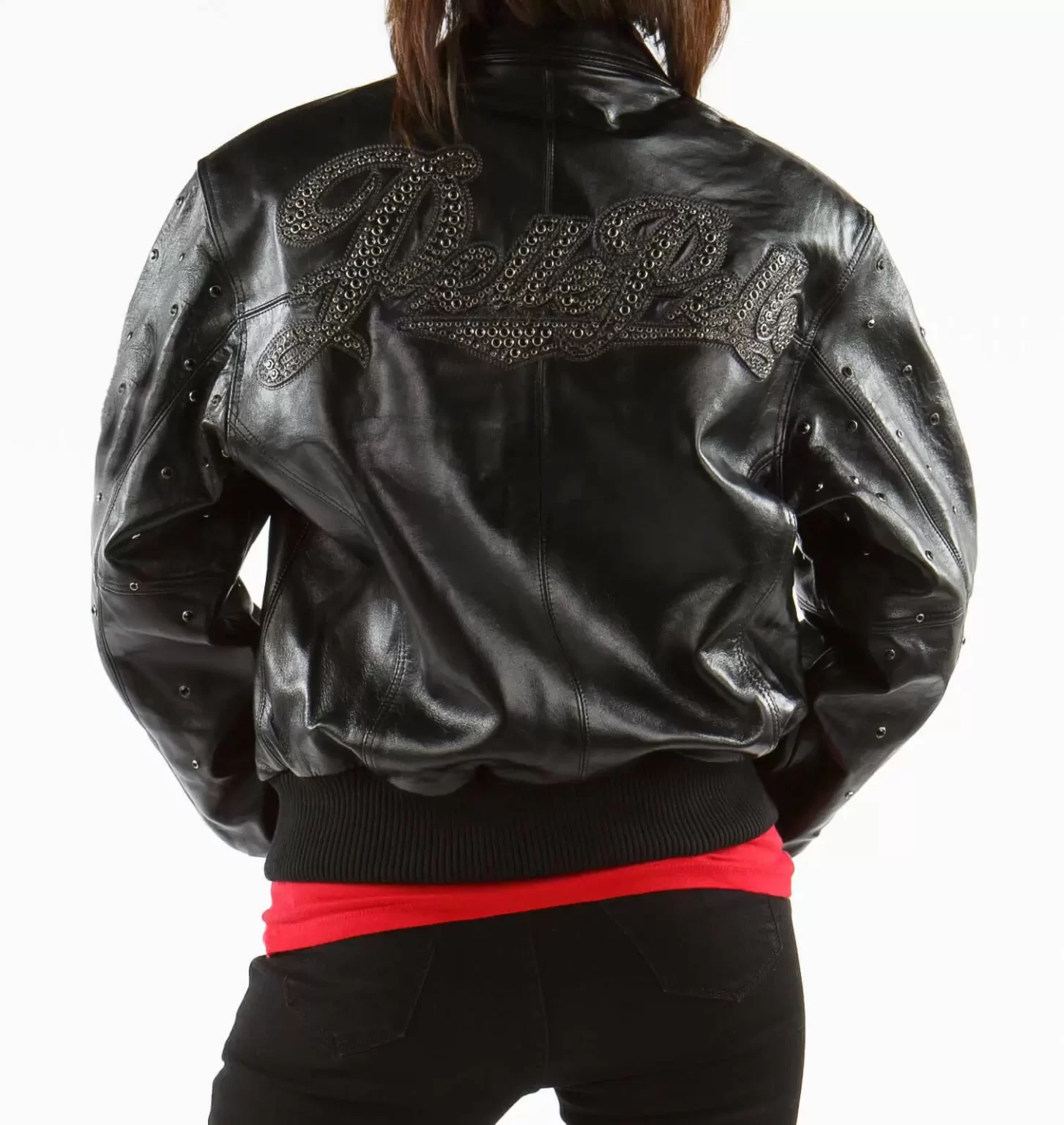 Authentic Pelle Pelle Encrusted Black Studded Leather Jacket