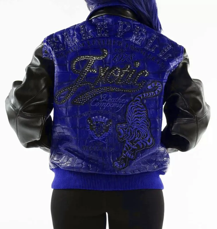 Pelle Pelle Blue Black Jacket with Exotic Studs