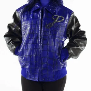 Pelle Pelle Blue Black Jacket with Exotic Studs view 2