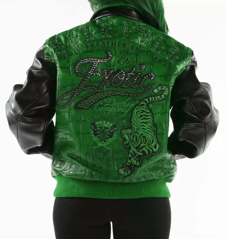 Classic Pelle Pelle Green Jacket | Studded Jacket