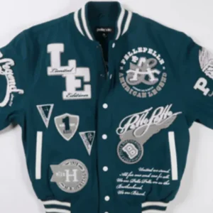 Pelle Pelle American Legend Turquoise Varsity Jacket