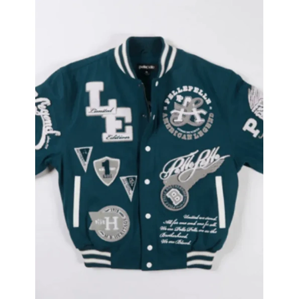 Pelle Pelle American Legend Turquoise Varsity Jacket, pelle pelle American Legend