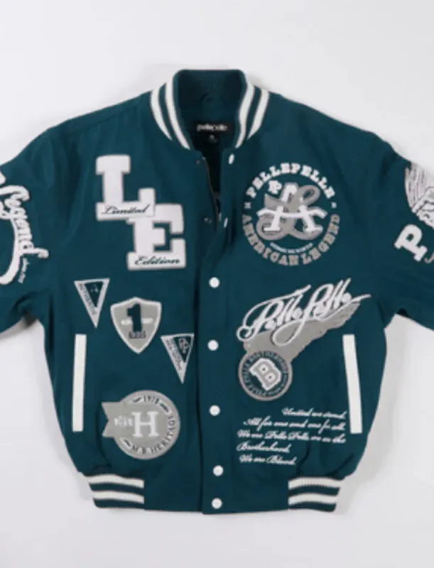 Pelle Pelle American Legend Turquoise Varsity Jacket