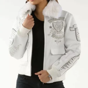 Pelle Pelle Perfect White Bombshell Jacket American Bruiser view 3